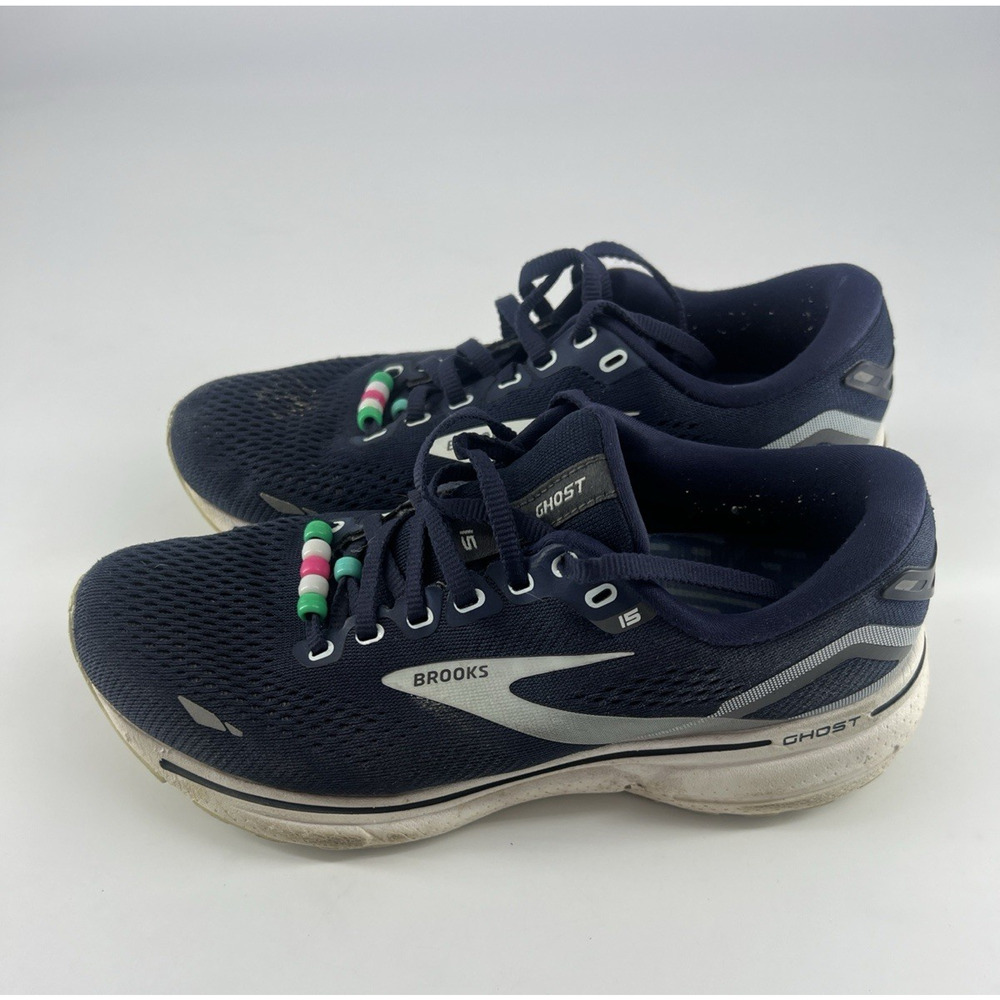 Brooks Ghost 15 Peacoat Salt Running Shoes 1203801D450 Womens Size 7.5 D